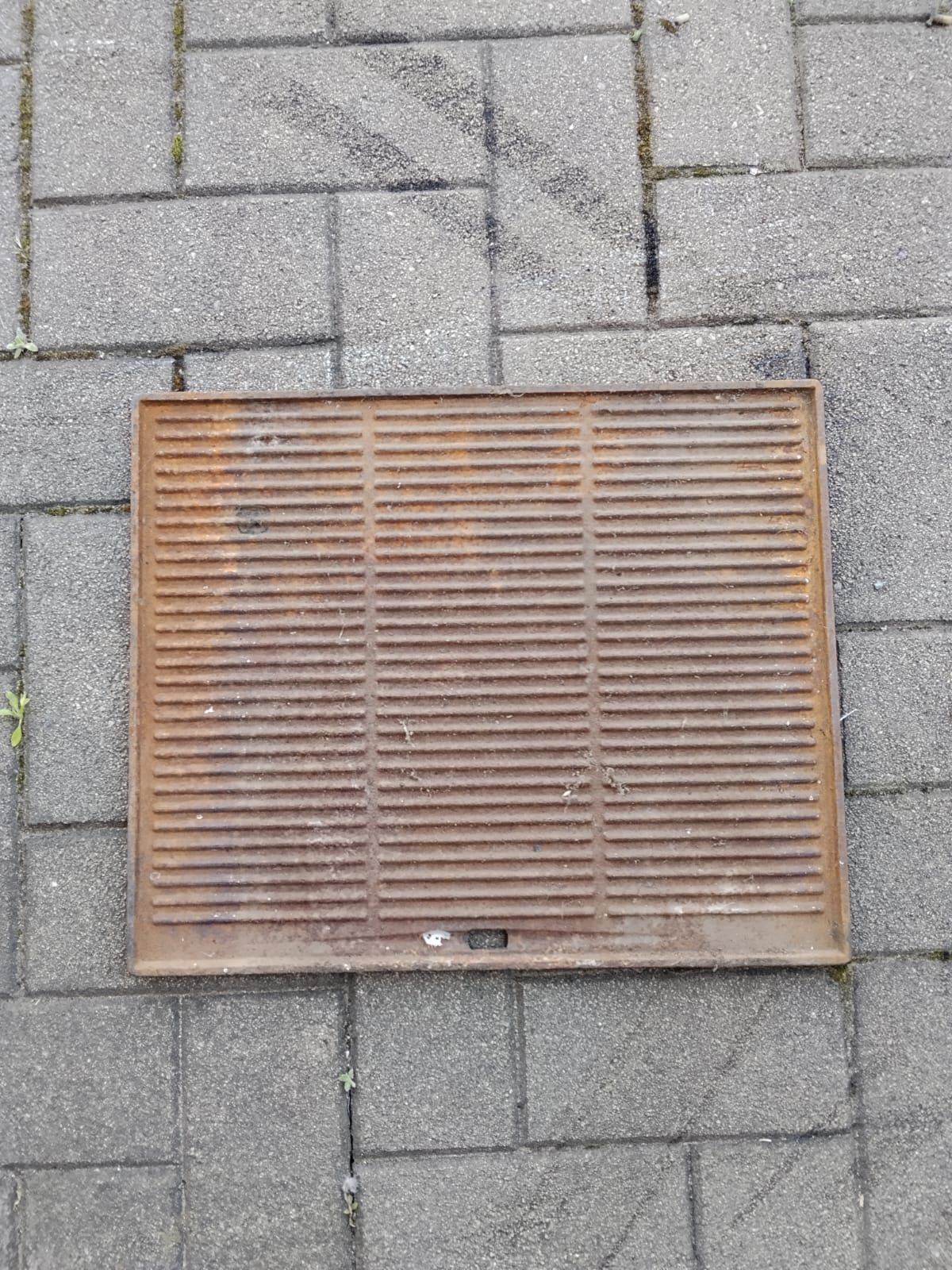 Cast iron vent grille before cleaning